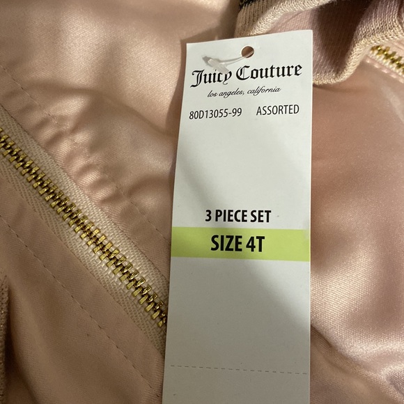 Juicy Couture | Blush Heart Three-Piece Jacket Set Girls Size 4T NWT - Picture 2 of 6